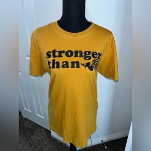Wendi Williams Studio “Stronger Than” Graphic Tee | Mustard Yellow | Size Small